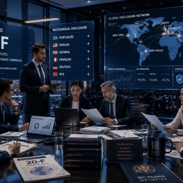 Entenda por que a tradução do Formulário 20-F se tornou estratégica para multinacionais, fortalecendo compliance, transparência e comunicação global.